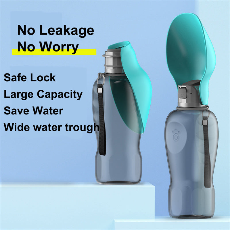 Garrafa de água portátil para cães, 800 ml